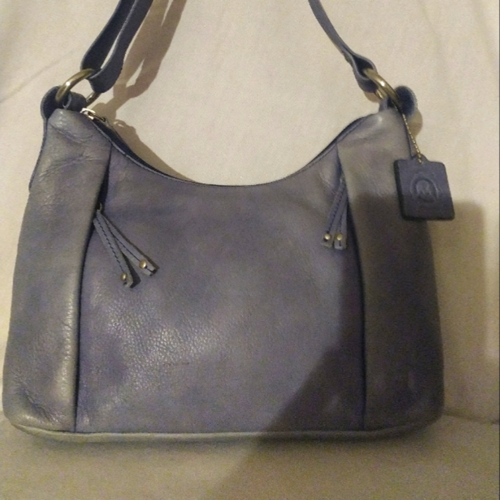 Ladies Blue leather, Oagoode Marlory Shoulder. Bag